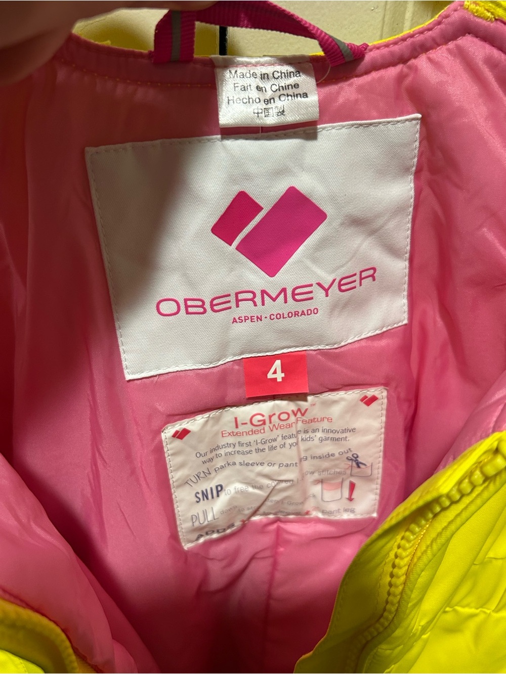 NWT Obermeyer Snoverall Pants Girl , size 4T - Picture 10 of 12